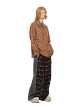 Striped Plaid Rabbit Fur Shirt